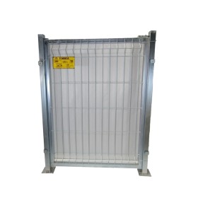 PUERTA METÁLICA PARA CERRAMIENTO DE VALLA PLEGADA 1 X 1METRO CINCADA CON PLACAS (IZQUIERDAS)