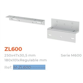 PLACA INSTALACIÓN VENTOSA DORCAS ZL600 250x47x30mm ref. M-ZL600