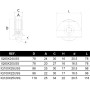POLEA CORREDERA+SOPORTE PARA SOLDAR DE 120x26 BI (U-20) ref.  IQ120X25USS