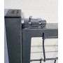 PUERTA MET. PARA CERRAMIENTO DE VALLA PLEGADA 1,00 X 1,00 METROS GRIS 7016 CON PLACAS DE ANCLAJE
