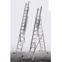 ESCALERA DE ALUMINIO FERRAL DE 3 TRAMOS DE 2m CONVERTIBLE 3x7 PELDAÑOS
