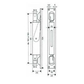 PASADOR EMBUTIR DOBLE ACCION ZINCADO REF.422/24