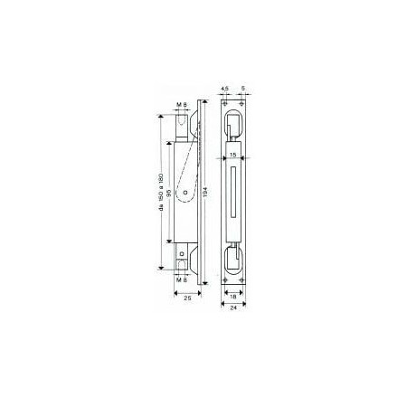 PASADOR EMBUTIR DOBLE ACCION ZINCADO REF.422/24