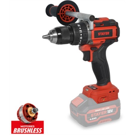 TALADRO 18V STAYER PBL 100 P L20 DE 100Nm y 2x4Ah ref. 1.3919