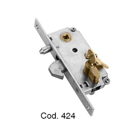 CERRADURA DE GANCHO PARA PUERTA CORREDERA DE 30mm CON BOMBILLO  rf.424