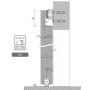 DUCASSE KIT DN-50 RIEL OCULTO/PUERTA INVISIBLE 50Kg/1,20m