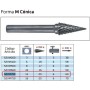FRESA ROTATIVA GILLCUT CÓNICA Ø12mm ref. 52VM700