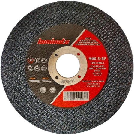 DISCO ABRASIVO NEROX LAMINATE A60 S-BF Ø125x1mm