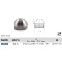 TAPON EN ACERO INOXIDABLE PARA TUBO 42.4 X 2.0 mm PLANO SEMIESFÉRICO