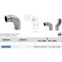 CURVA DE 90º EN ACERO INOXIDABLE REGULABLE A 360º PARA TUBO 42.4 mm ref. E4471/304