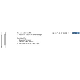 KIT DE CABLES+ENGANCHES PARA ANTIPÁNICO CISA ALPHA DE 2-PUNTOS ref. 07A63.0C