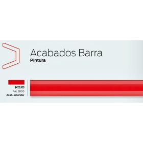 ANTIPANICO BARRA OVAL ROJA DE 1200mm
