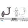 SOPORTE INOXIDABLE IamDesign/ARTEFERRO PARA PASAMANOS REGULABLE ref. E02231