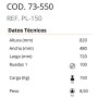 PLATAFORMA DE TRANSPORTE GAYNER EN ACERO 150Kg ref. 73-550