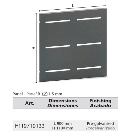 PANEL LINE ARTEFERRO SHIELD 900x1100mm ref. F119710133
