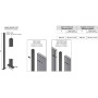 POSTE LINEAL PARA CERRAMIENTO ARTEFERRO SHIELD DE 40x40/1200mm ref. I119710135