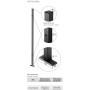 POSTE LINEAL PARA CERRAMIENTO ARTEFERRO SHIELD DE 40x40/1200mm ref. I119710135