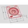 RUEDA TELLURE ROTA Ø80mm 180Kg NYLON ROJO TEMINSA GIRATORIA ref. 684501RED