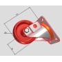 RUEDA TELLURE ROTA Ø80mm 180Kg NYLON ROJO TEMINSA GIRATORIA ref. 684501RED