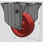 RUEDA TELLURE ROTA Ø80mm 180Kg NYLON ROJO TEMINSA FIJA ref. 685101RED