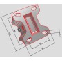 RUEDA TELLURE ROTA Ø80mm 180Kg NYLON ROJO TEMINSA FIJA ref. 685101RED