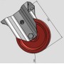 RUEDA TELLURE ROTA Ø100mm 200Kg NYLON ROJO TEMINSA FIJA ref. 685102RED