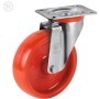RUEDA TELLURE ROTA Ø125mm 220Kg NYLON ROJO TEMINSA GIRATORIA ref. 684503RED