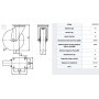 RUEDA TELLURE ROTA Ø125mm 220Kg NYLON ROJO TEMINSA GIRATORIA ref. 684503RED