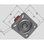 RUEDA TELLURE ROTA Ø125mm 220Kg NYLON ROJO TEMINSA GIRATORIA ref. 684503RED