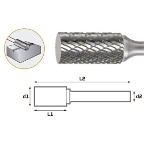 FRESA ROTATIVA GILLCUT CILÍNDRICA Ø10mm ref. 52VA600