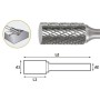 FRESA ROTATIVA GILLCUT CILÍNDRICA Ø10mm ref. 52VA600
