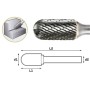 FRESA ROTATIVA GILLCUT CILÍNDRICA CON RADIO Ø10 ref. 52VC600