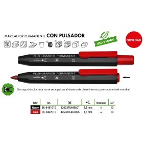 MARCADOR PERMANENTE ROJO NOVATOOLS EXPERT CON PULSADOR ref. 3C26-EK-8462010