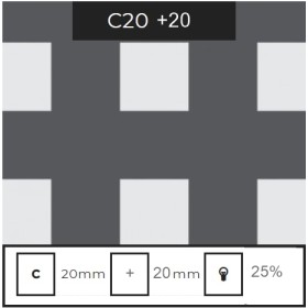 CHAPA PERFORADA AGUJERO CUADRADO DE 20X20MM, CALLE DE 20MM, ESPESOR 1,5MM DE 3000 X 1500 *GALVANIZ