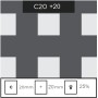 CHAPA PERFORADA AGUJERO CUADRADO DE 20X20MM, CALLE DE 20MM, ESPESOR 1,5MM DE 3000 X 1500 *GALVANIZ