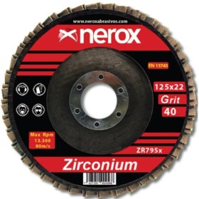 DISCO NEROX ZIRCONIO DE LÁMINAS Ø125x22 Grano 40 ref. ZR795X