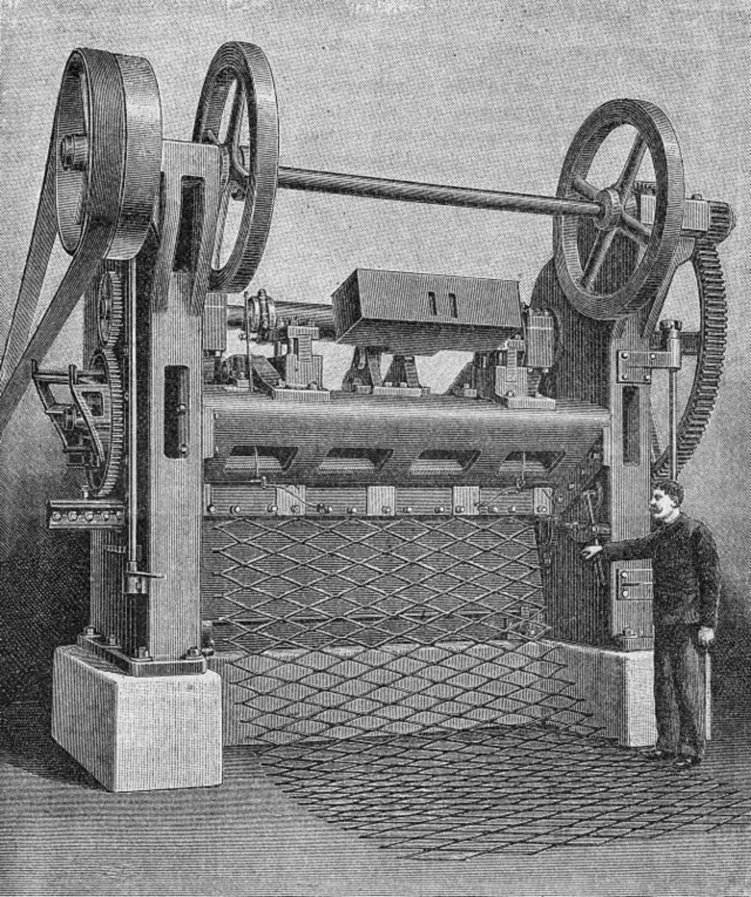 Primera Maquina para realizar el metal deployé. Berlin 1899
