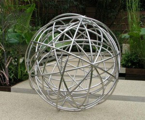 Jardin Esfera creado por Moore Designs Escultura de Acero Inoxidable