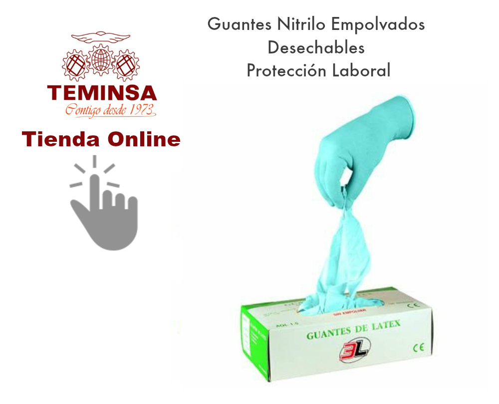 Guantes Nitrilo Empolvados Desechables teminsa online