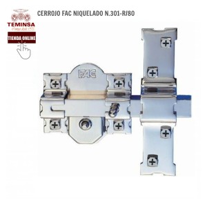 CERROJO FAC ONLINE  NIQUELADO N.301-R80