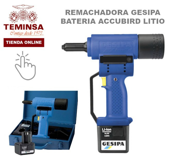 Remachadora Gepisa Bateria Accubird Litio Teminsa Tienda Online