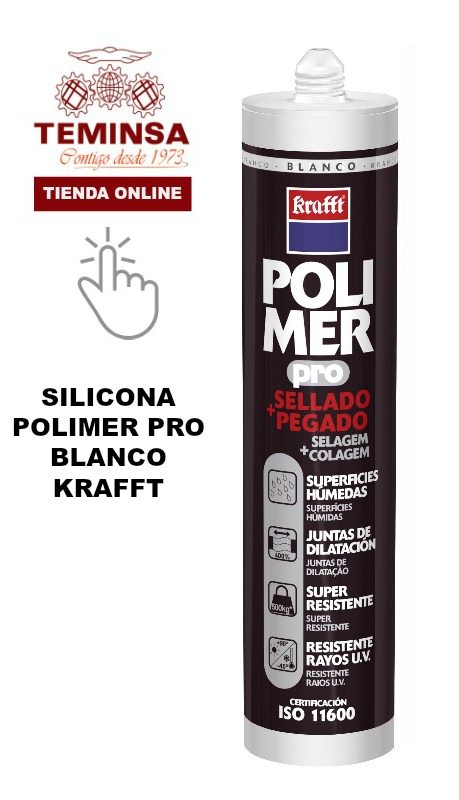 Siliconas y Selladores SILICONA POLIMER PRO BLANCO KRAFFT Teminsa Tienda Online