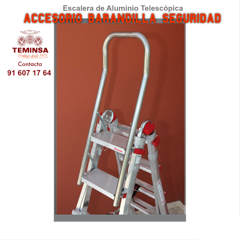 Escalera Alumino Telescópica Barandilla Seguridad Accesorio
