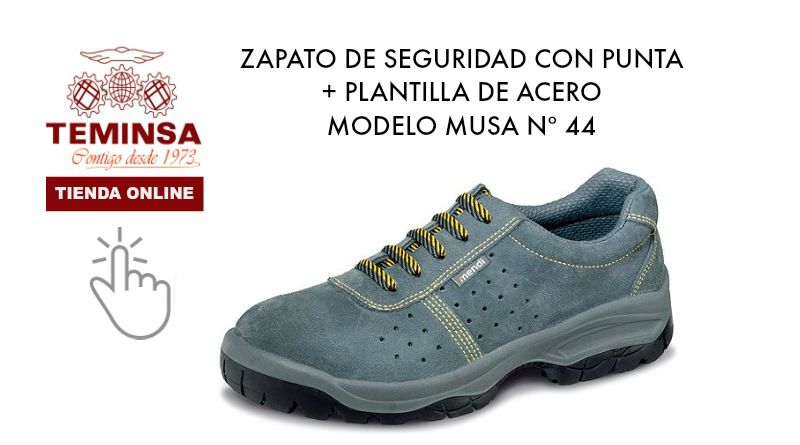 Calzado Seguridad Zapato Punta Plantilla Acero Modelo Musa 44 Teminsa Tienda Onlineapa