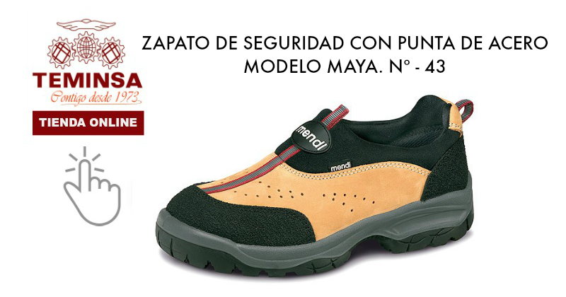Zapato Seguridad Punta Acero Modelo Maya 43  Teminsa Tienda Online