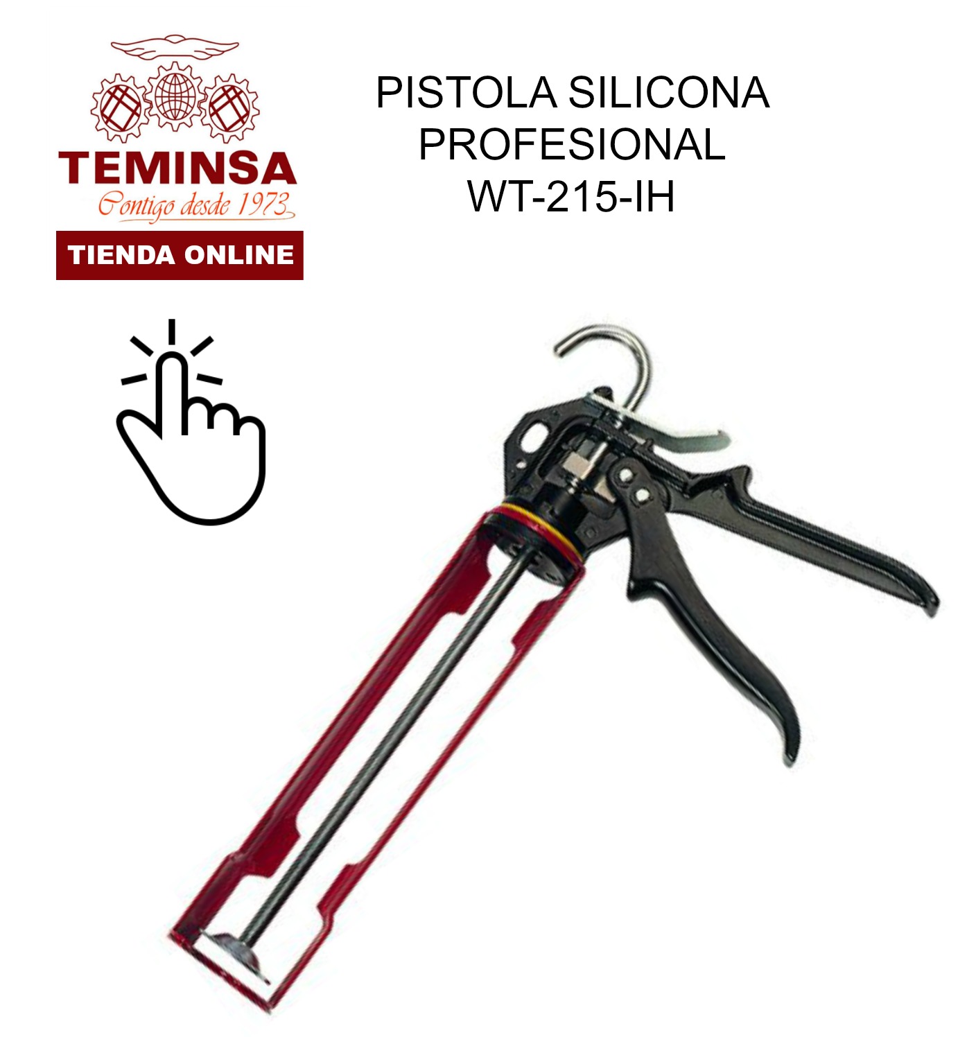 Pistola de Silicona Profesional para Adhesivo de Montaje Teminsa Online