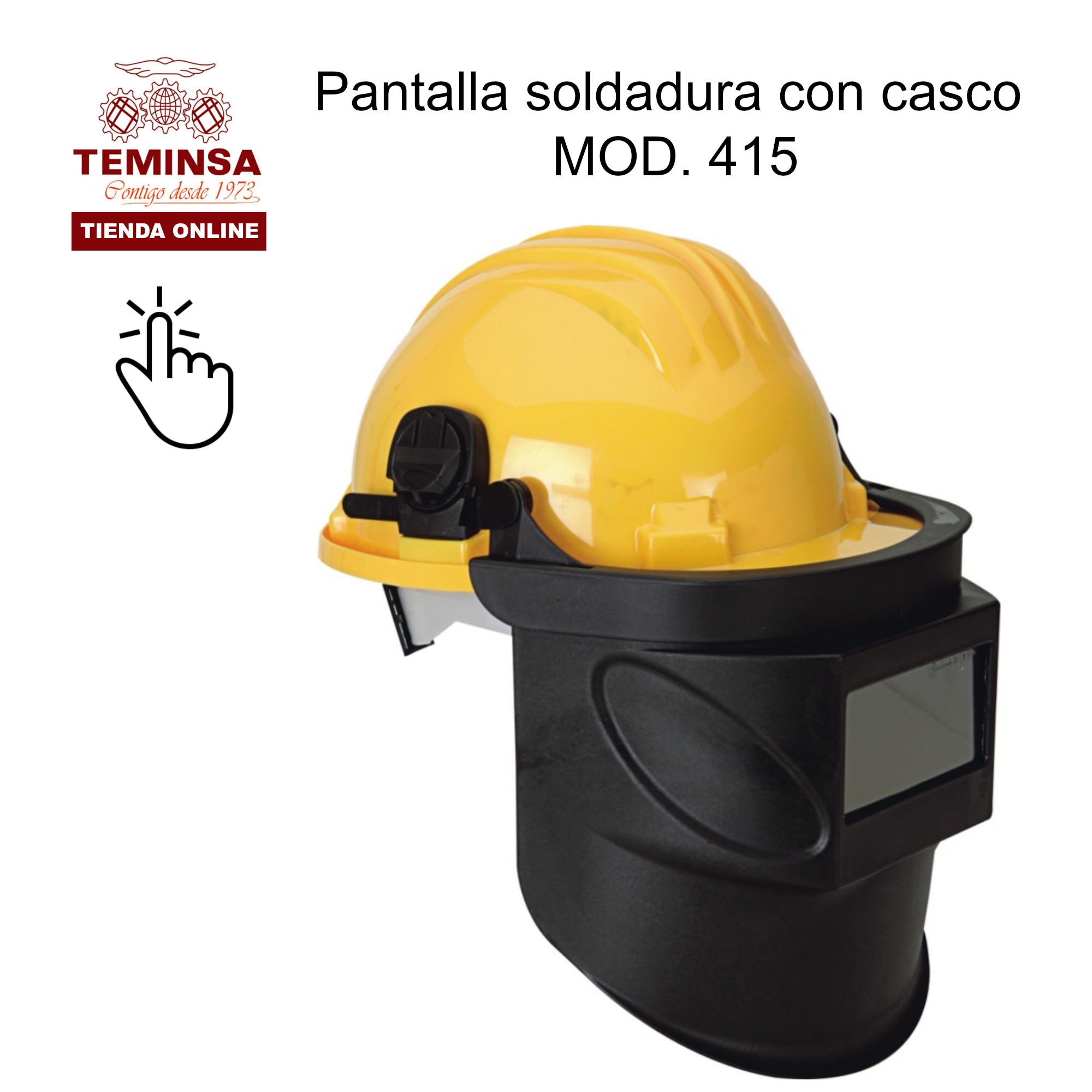 Pantalla Soldador acoplada a casco de industria modelo 415 Teminsa Online