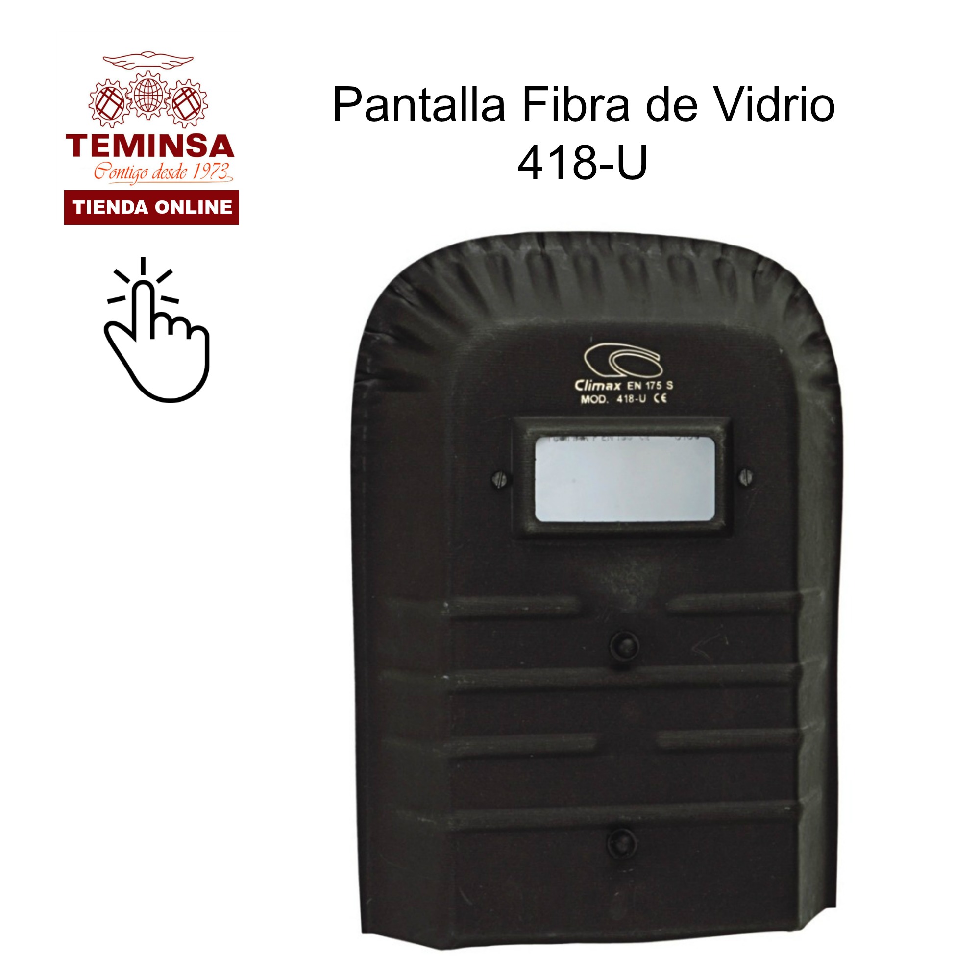 Pantalla Soldador  de mano fabricada en FIBRA DE VIDRIO VULCANIZADA Teminsa Online